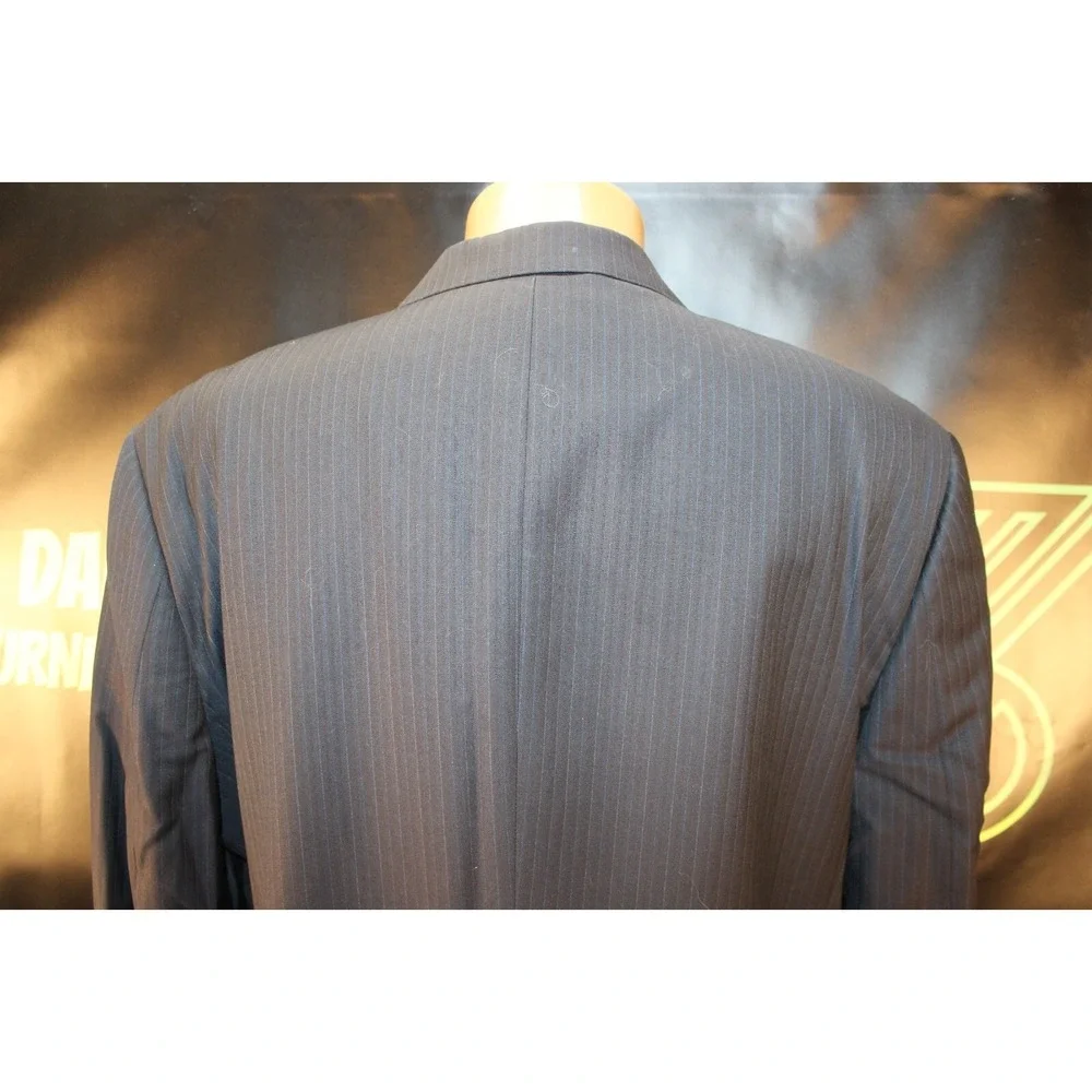 Pronto Uomo Tollegno 1900 Men Blazer Black Pinstripe Made in Italy 42 Regular‎